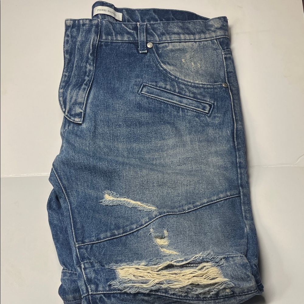 Pierre Balmain Faded Blue Jean Shorts